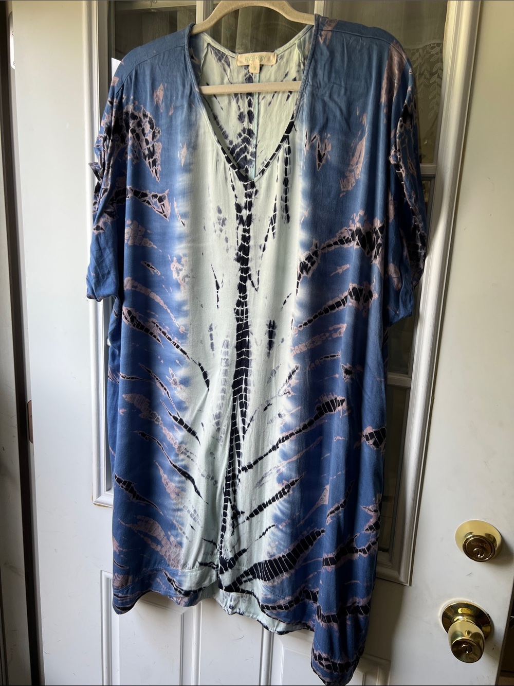 River and sky hand made dress 1x - Picture 1 of 6